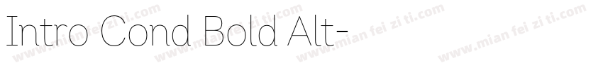 Intro Cond Bold Alt字体转换